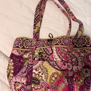 Vera Bradley Pink and Purple Paisley Tote